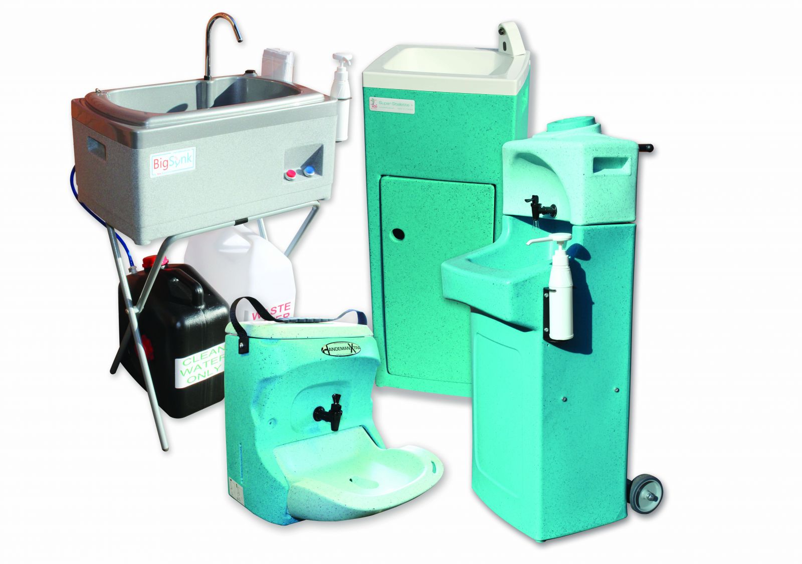 Teal portable hand washing sinks support outdoor events Lance Show